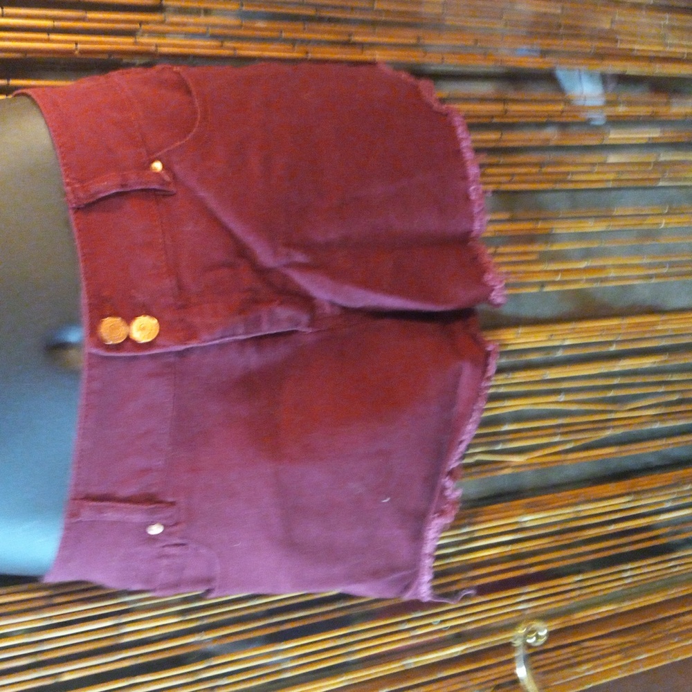 Burgundy shorts size 14.